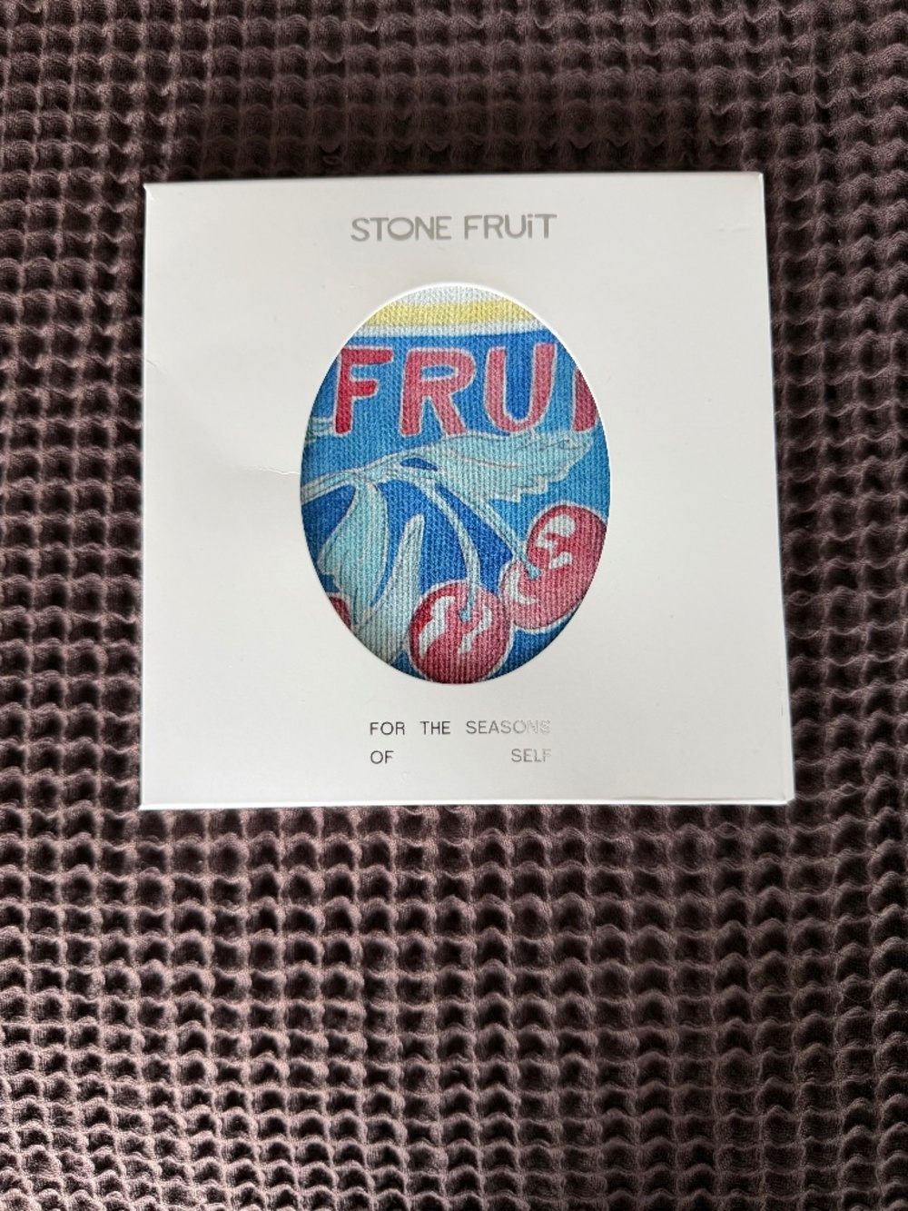 Stone fruit silk wool bandana